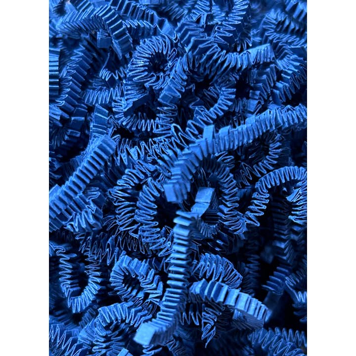 10 LB Box Hellblaues, gekräuseltes Schnittmuster für den Großhandel von CrinklePak