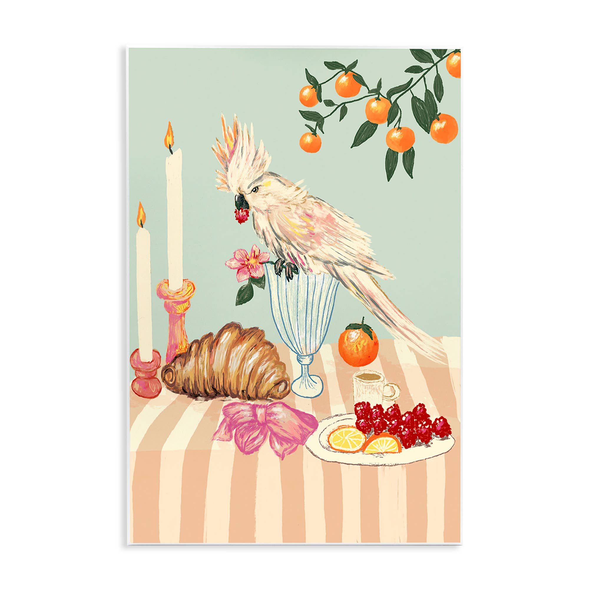 Stupell Industries - Wholesale Wall Sign - Breakfast With Cockatiel Bird Wall Plaque0
