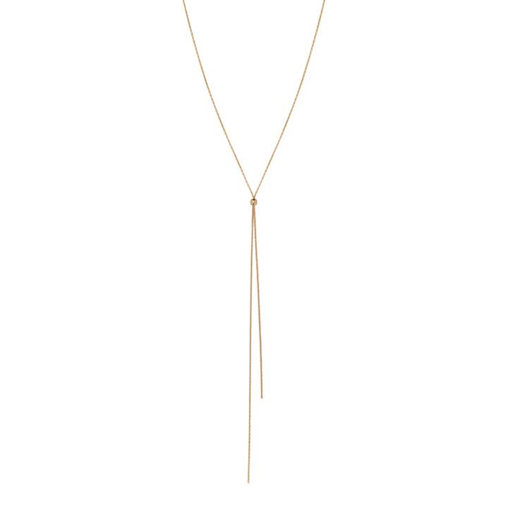 Lariat chaîne serpent réglable 33" pour la vente par Ofina Jewelry