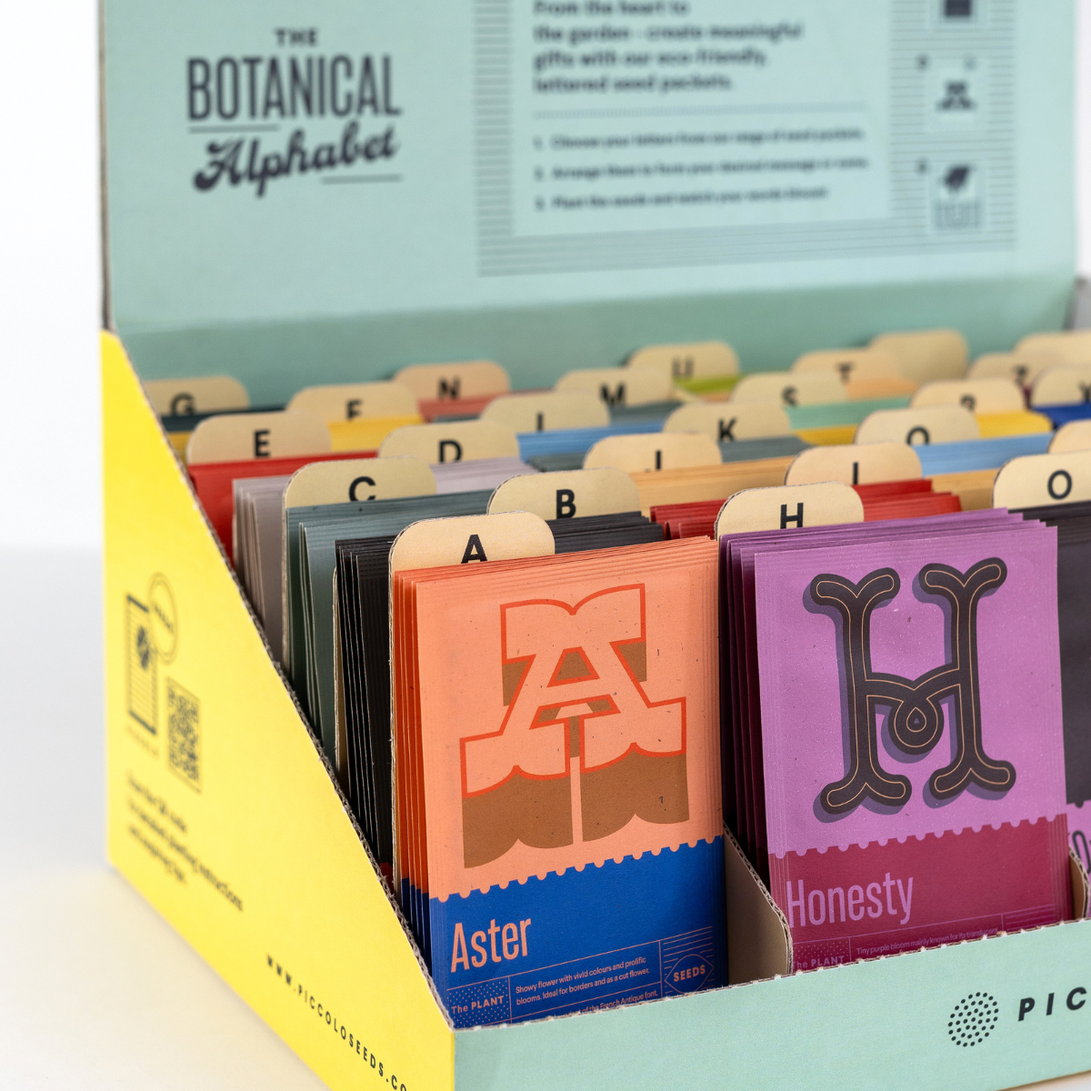 Piccolo Seeds – wholesale Frön – Botaniska alfabetet - komplett display2