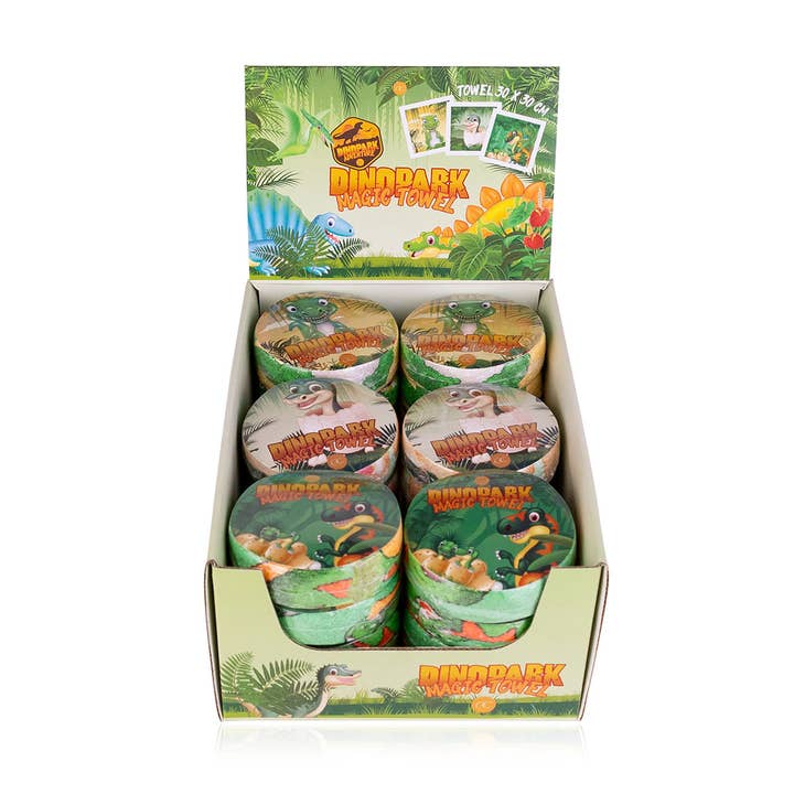 Dinopark Adventure magische handdoek met dinosaurus ontwerp voor wholesale door Accentra