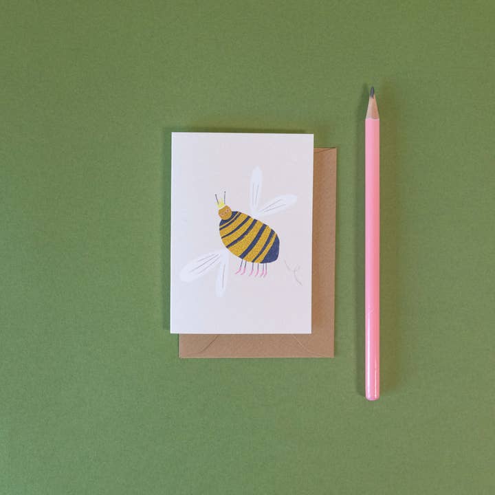Reine des abeilles – Carte de vœux pour la vente par Knotty Knotty