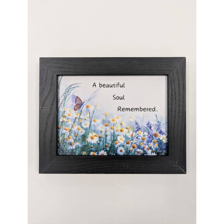 A Beautiful Soul Remembered - Bereavement Wall Art for wholesale by Roslyn Décor
