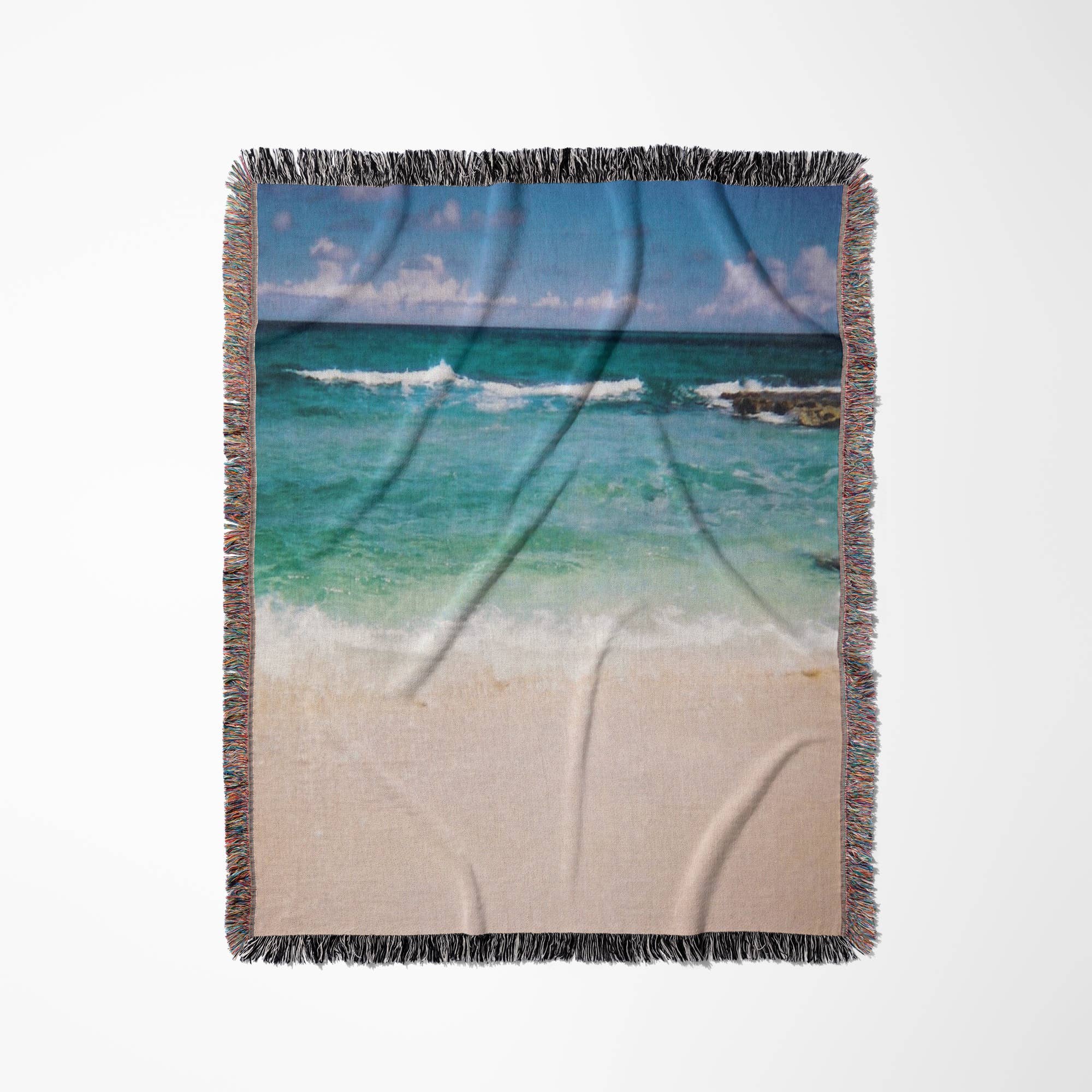 3dRose - Wholesale Throw Blanket - 3dRose, Beautiful Sandy Beach, Blanket0