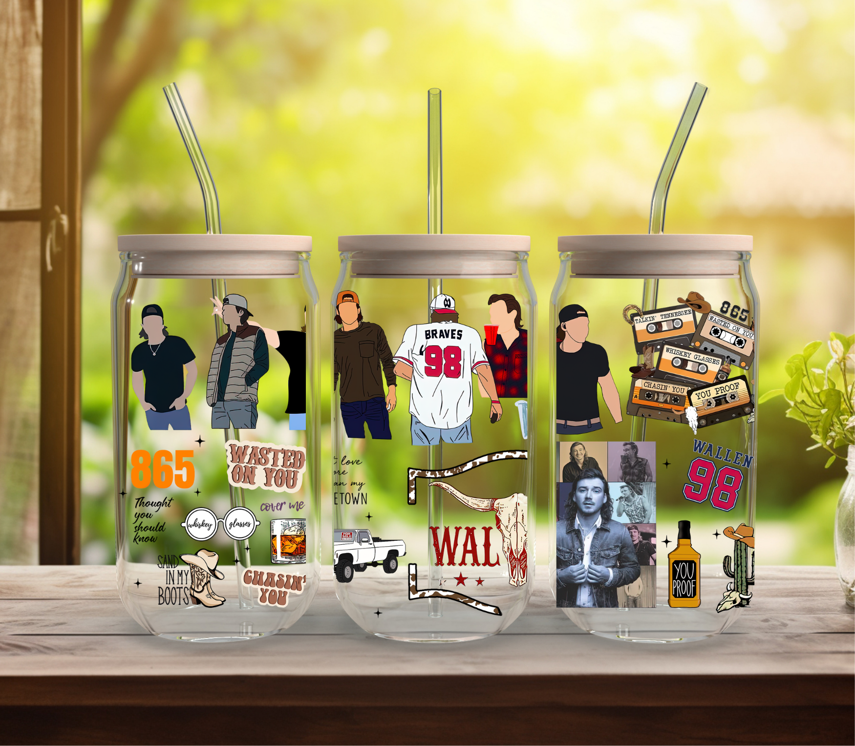 Beautiful Creations by Laney – Engroshandel Thermokop – Morgan_Wallen 16 oz glas tumbler0