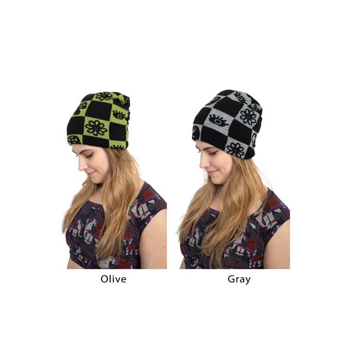 Lakhays Collection Inc. - Wholesale Beanie - Women's - Checkerboard Beanie3