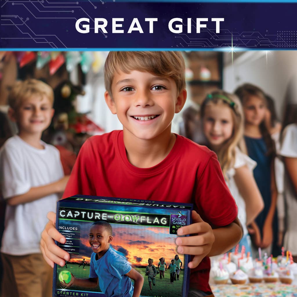 Starlux Games - Vente Jeu de sport – enfant et bébé - Capturez le drapeau qui brille dans le noir - Set de démarrage6