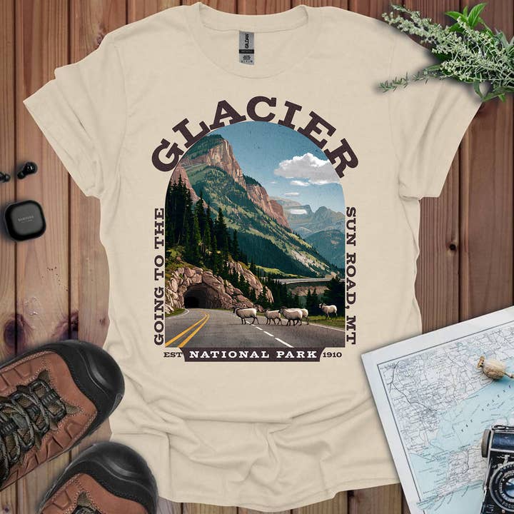 Camiseta de ajuste unisex del Parque Nacional Glacier Carretera Going To The Sun Montana para venta al por mayor de Park Service Apparel