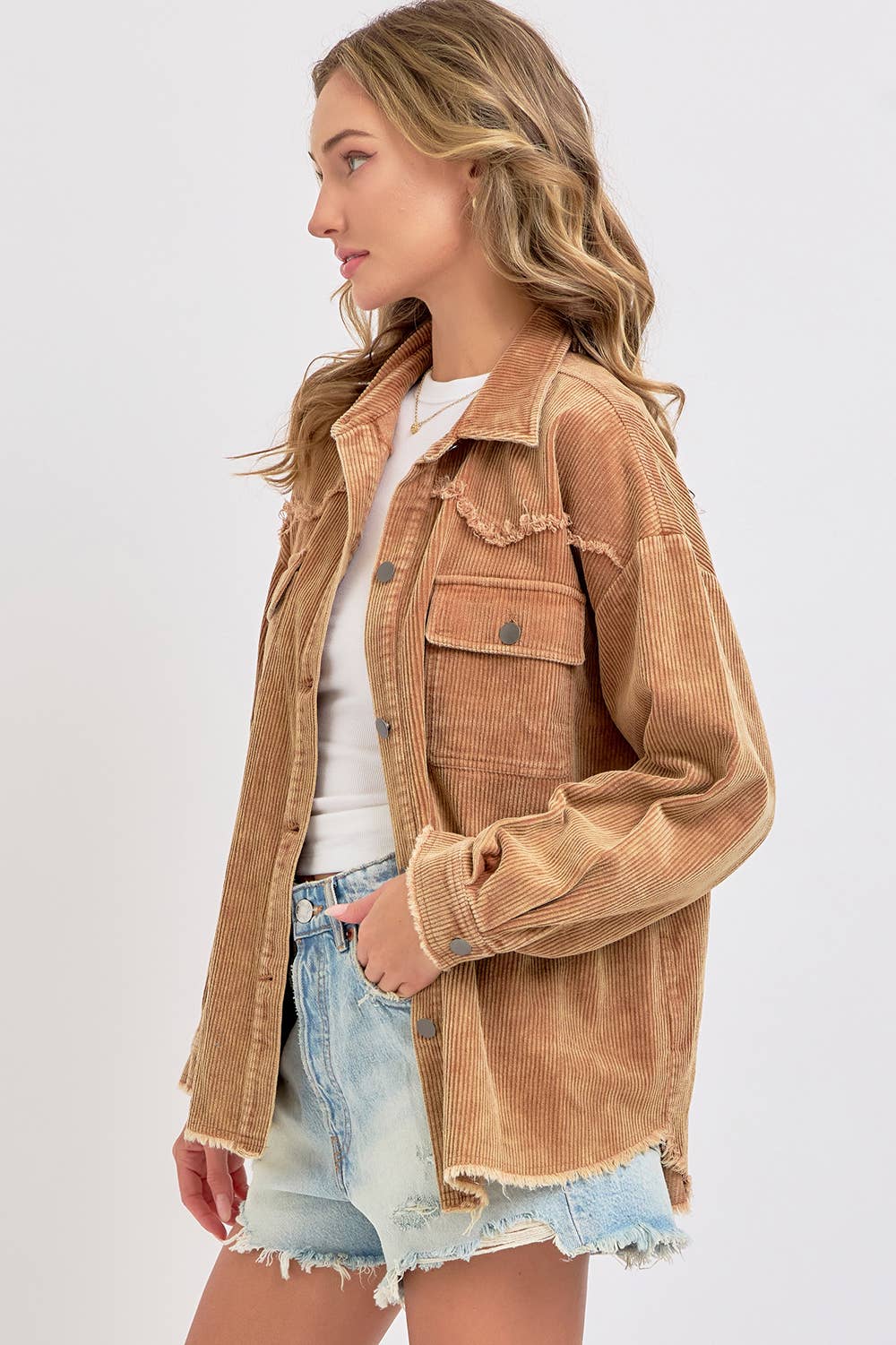 Sweet Lovely by Jen - Wholesale Shirt Jacket/Shacket - Women's -  CORDUROY SHACKET MINERAL WASHED COWBOY WESTERN COMBINED5