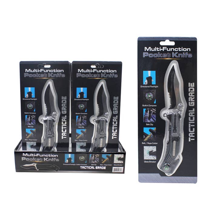 Everyday Supply Co - Wholesale Pocket Knife/Holder - Diamond Visions Multi-Function Pocket Knife, Case of 8