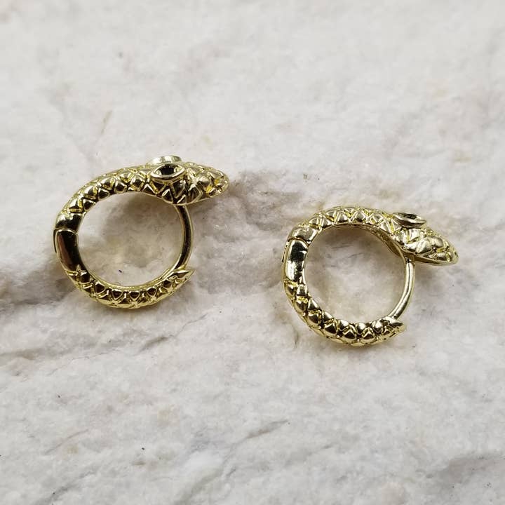 Snake Hoop Earring for wholesale by Treasure Wholesale