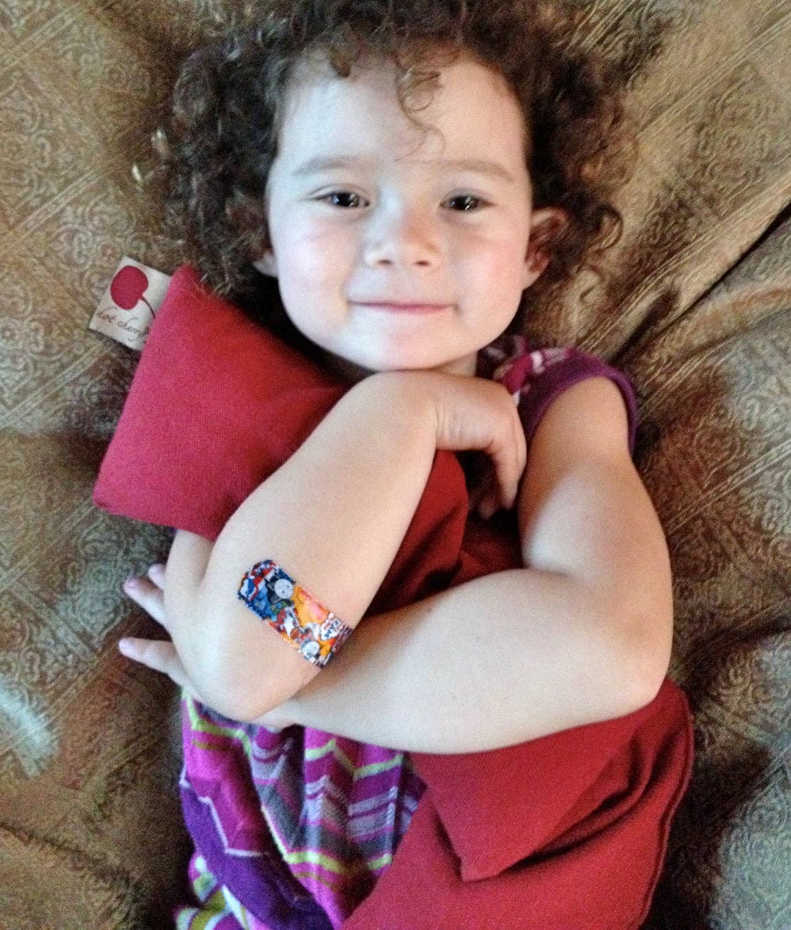 Hot Cherry Pillows - Wholesale Hot/Cold Compress - Hot Cherry Neck Wrap in Red Denim3