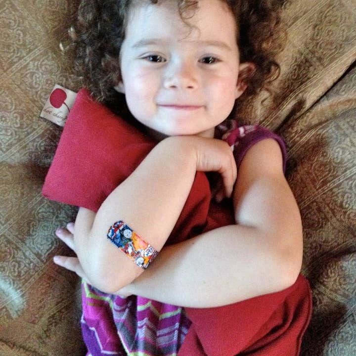 Hot Cherry Pillows - Wholesale Hot/Cold Compress - Hot Cherry Neck Wrap in Red Denim3