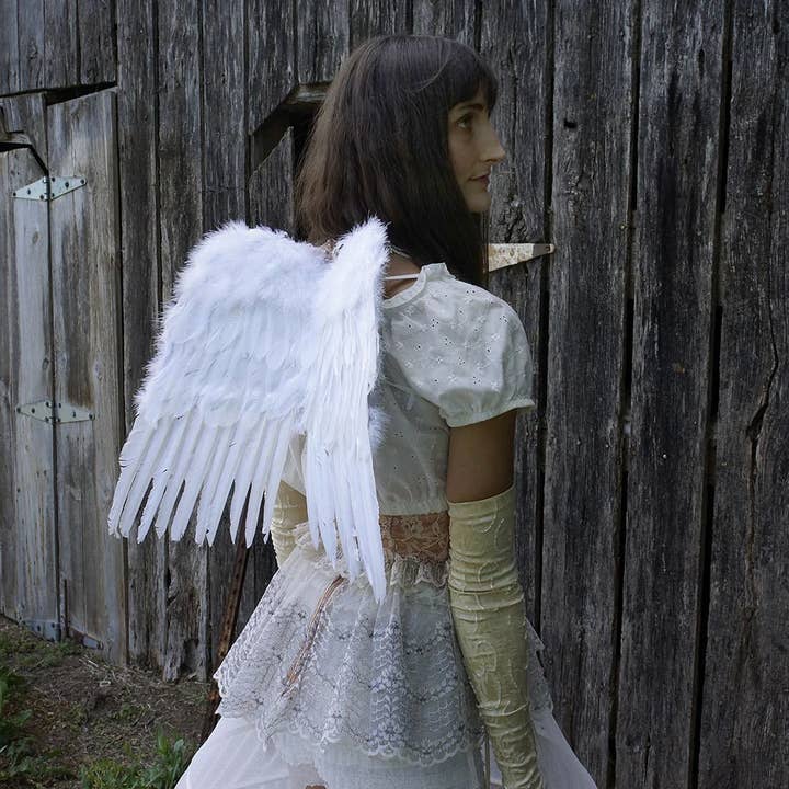 Zucker Feather Products - Wholesale Costume - Kids - Small White Angel Costume Wings - Halloween Cosplay Feather1