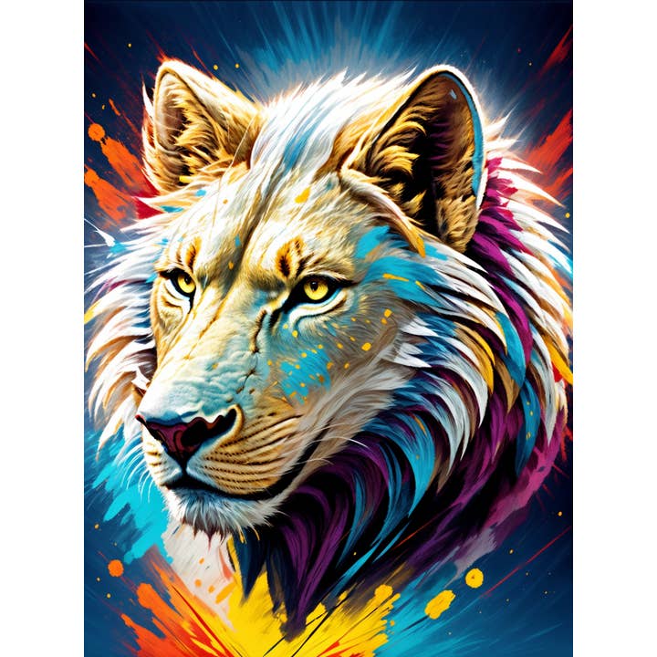 Poster d'arte per soggiorno - Un leone determinato per la vendita all'ingrosso da parte di Calseosvic