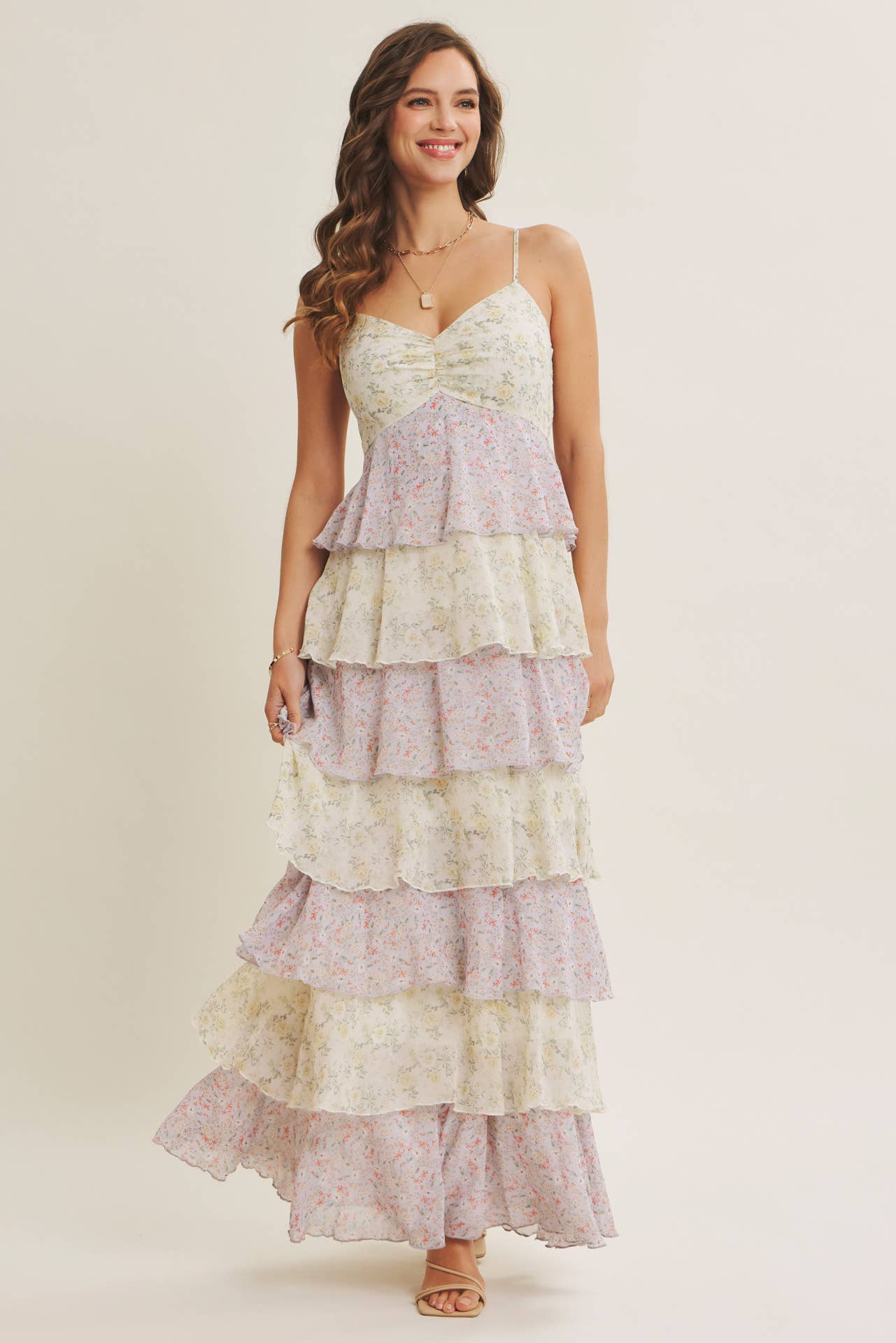 in february - Vente Robe – femme - DÉFINITION DE LA ROBE MAXI À VOLANTS FLORAUX FÉMINITÉ SANS SAISON27