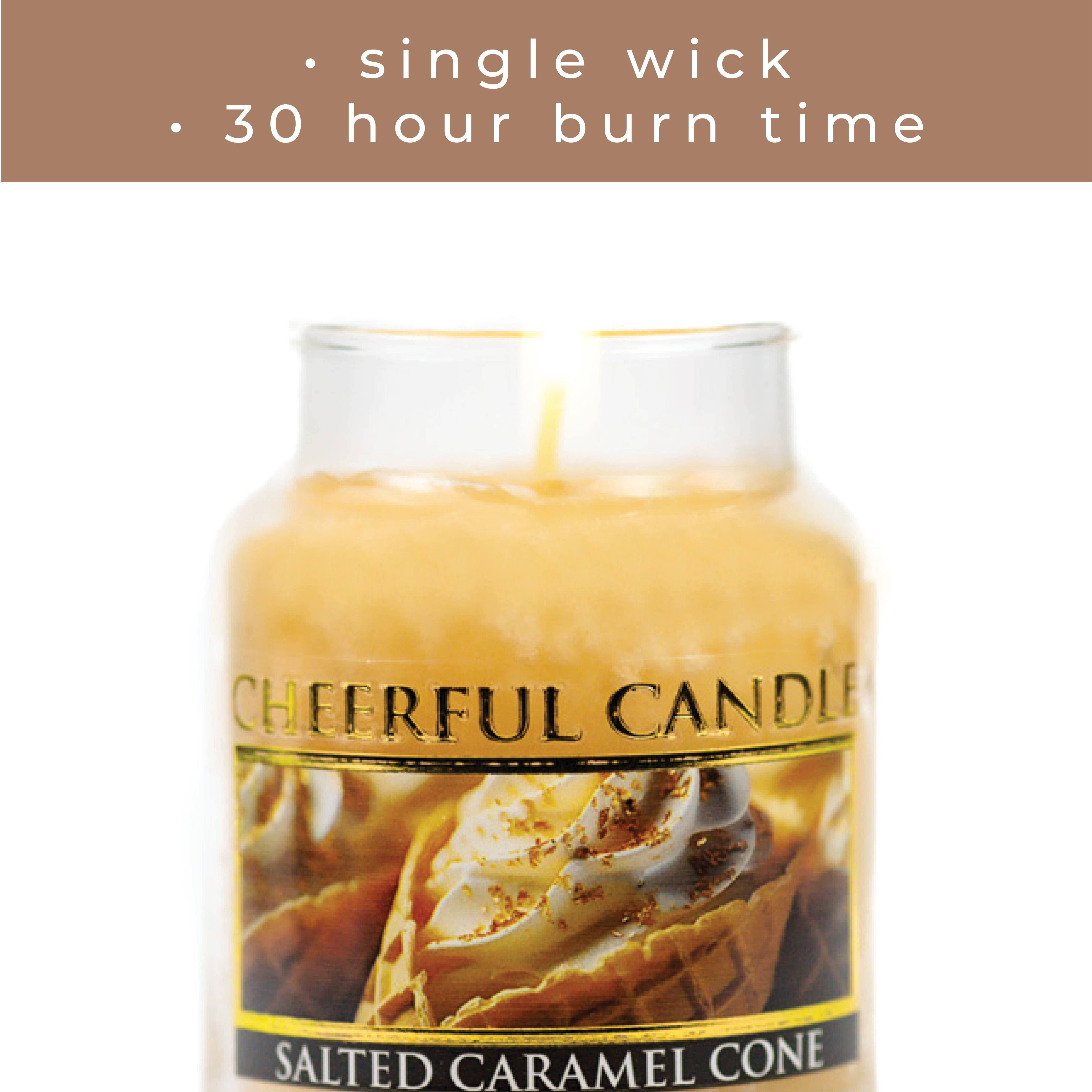 A Cheerful Giver - Wholesale Jar/Filled Candle - Cheerful Candle (6oz.) – Salted Caramel Cone3
