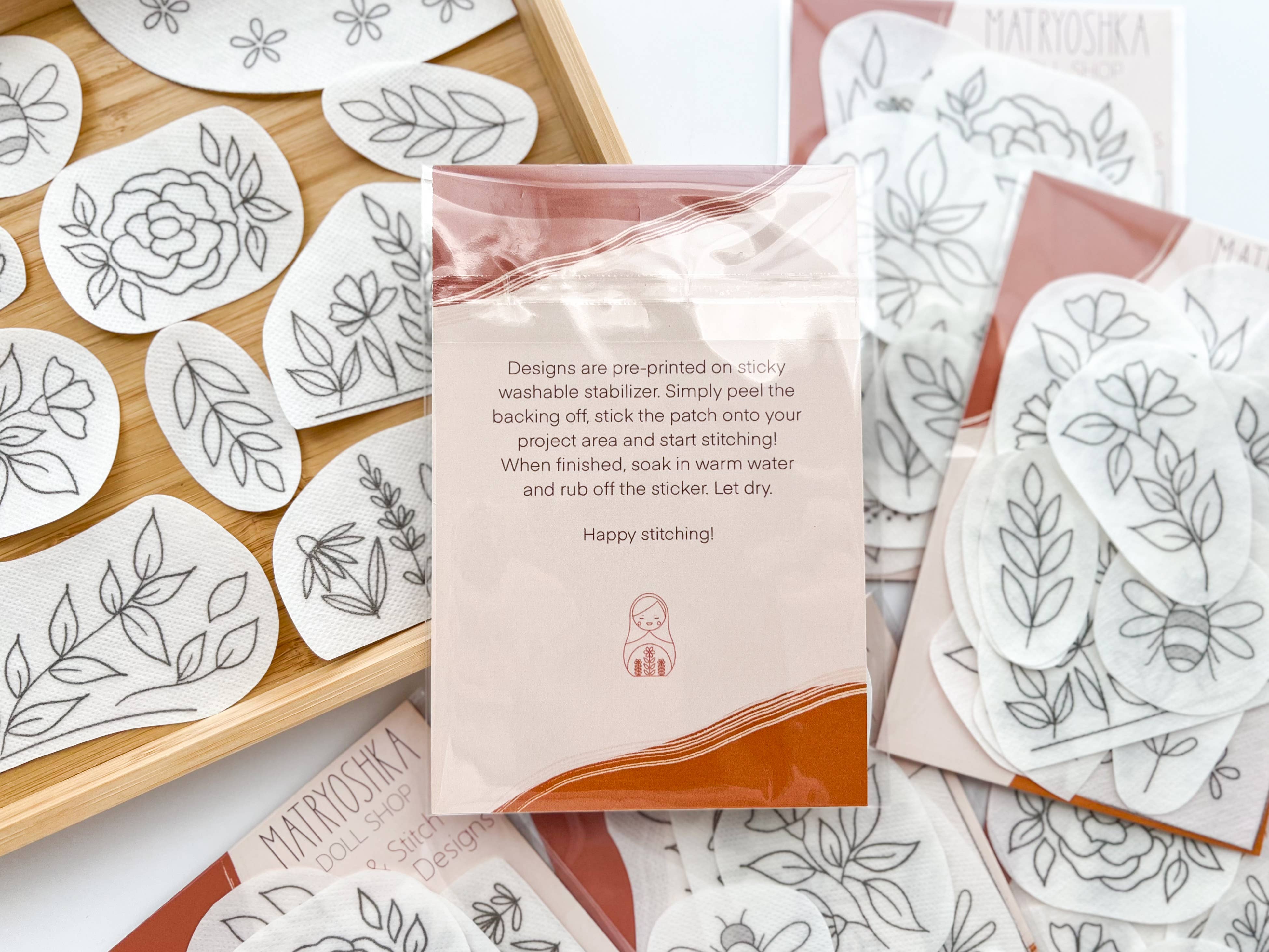 Matryoshka Doll Shop - Wholesale Embroidery/Cross Stitch Supplies - Stick & Stitch Floral embroidery patterns for clothing2