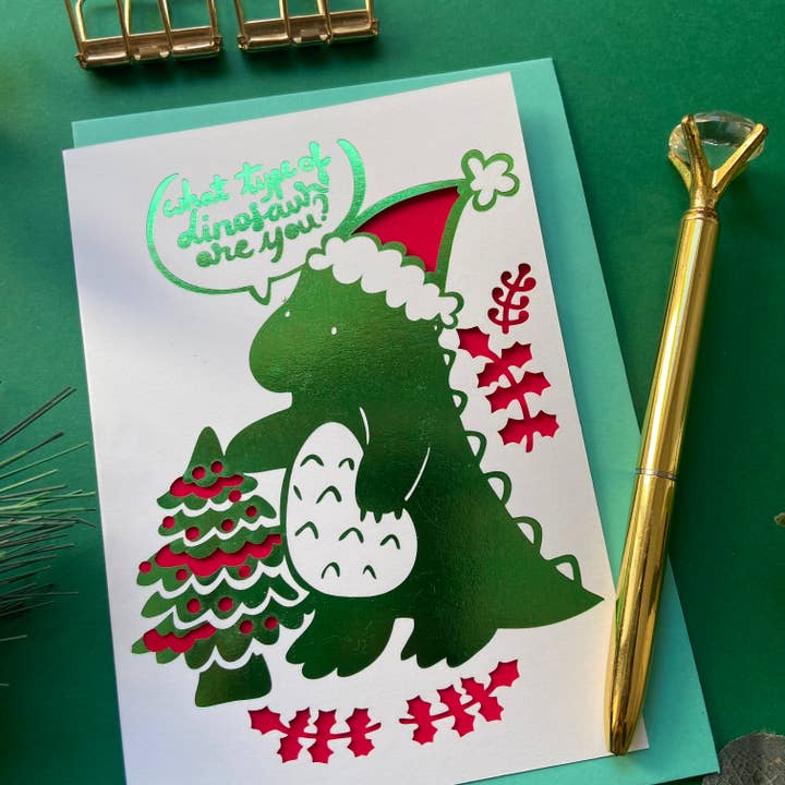 Chow's Stories – Engroshandel Julekort – Dinosaur julekort, Funny julekort, Humoristisk kort