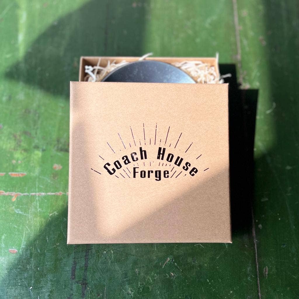 Coach House Forge – wholesale Candle holder – Handforged Smooth Pressed Iron Candle/Ring Dish0