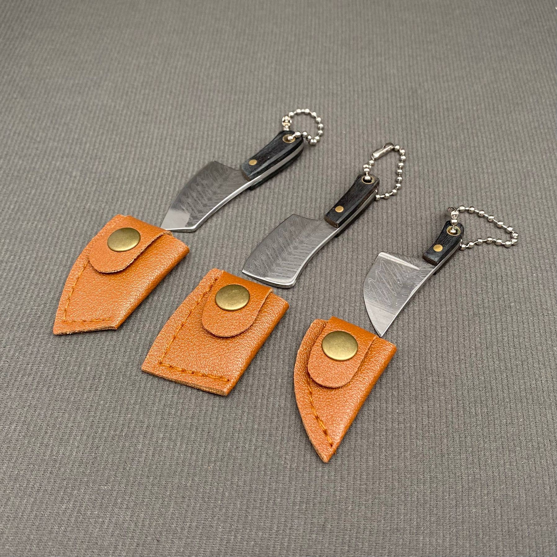 Mio Queena - Wholesale Pocket Knife/Holder - Black Wooden Handle Mini Stainless Steel Knife with Cover6