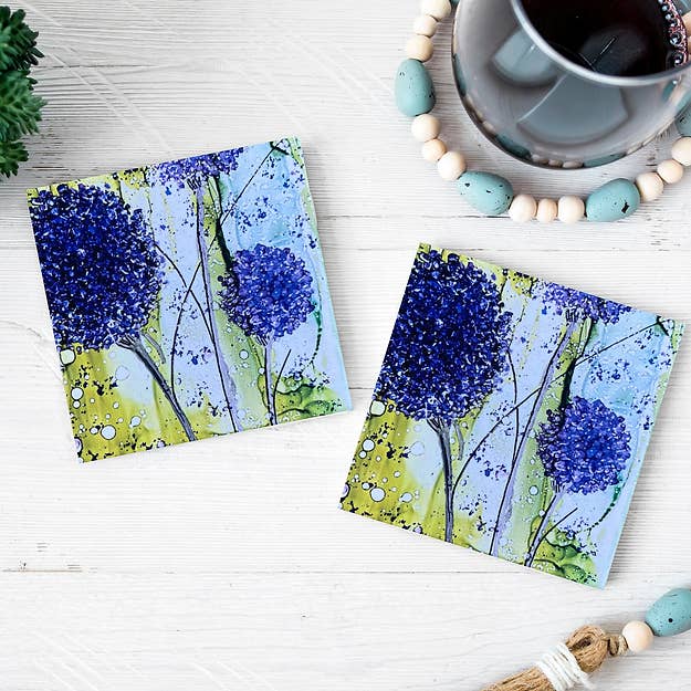 Sandstone Coaster Set of 4, Design 10 for wholesale by Angie Bryant Art