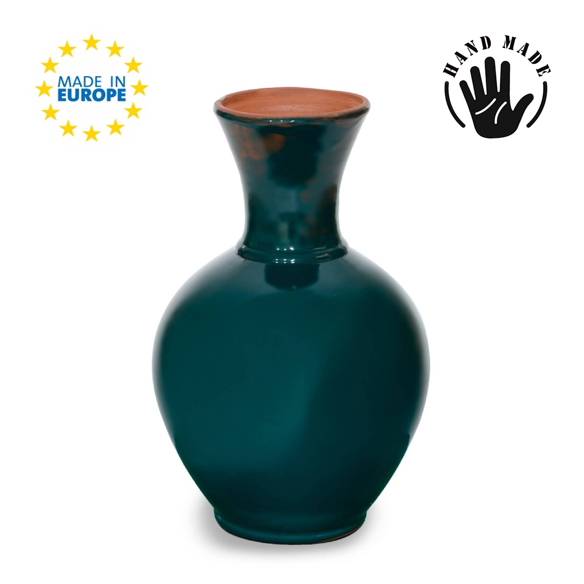 Hakan – wholesale Vase – Glazed Clay Vase, Water Pitcher, Traditional Mud Jug, 76 oz4