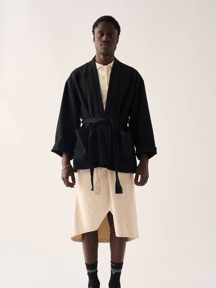 Black Kimono for wholesale by Pitagora