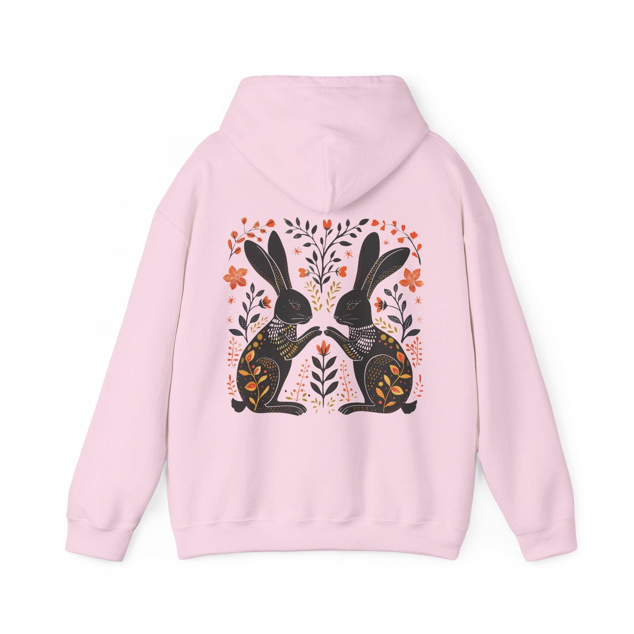 Sisterly Gifts Shop – wholesale Hoodie – Unisex – Folk Art Bunny Hoodie | Cottage Core | Nature Hoodie5