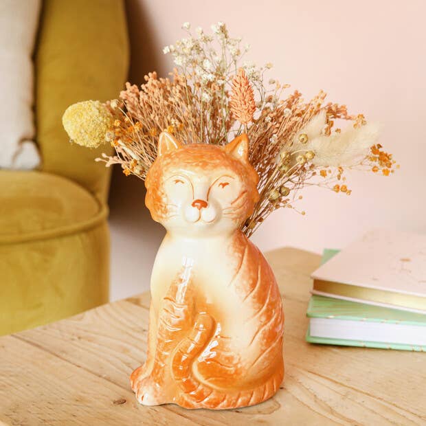 Lisa Angel - Wholesale Vase - Tigger the Orange Cat Vase3