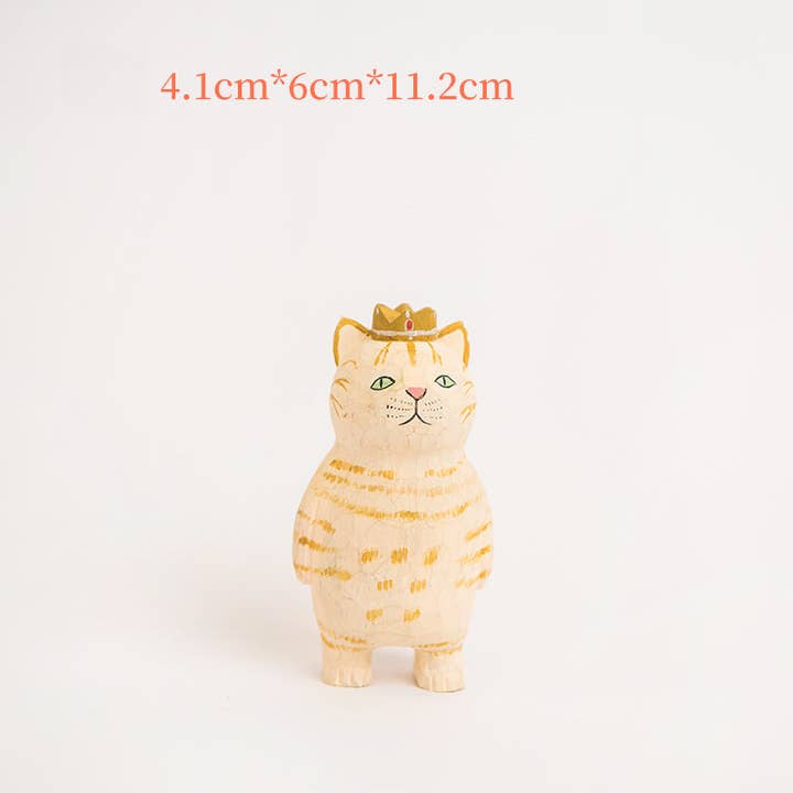 Gohobi (We cover U.S. import duties) - Venta al por mayor Figura decorativa - Adorno grande de gato de madera artesanal Gohobi
