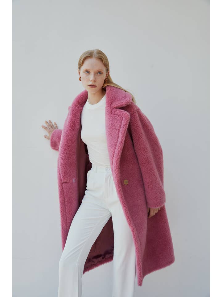 Pink The Teddy Coat for wholesale on Faire