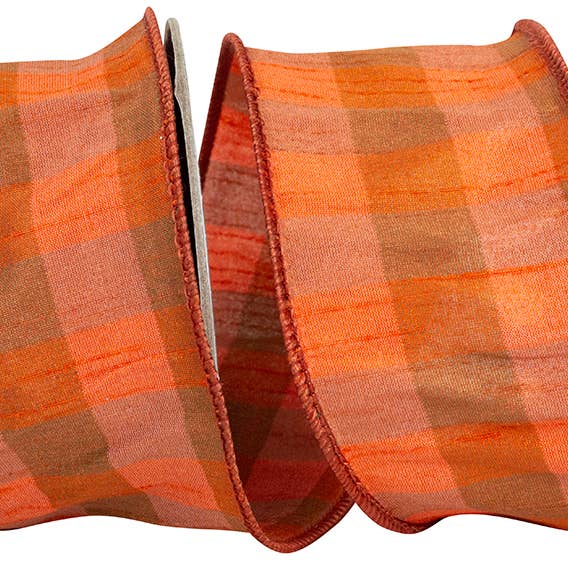 Tones Of Sunset Basic Wired Edge, Burnt Sienna, 2-1/2 In for wholesale by RELIANT RIBBON