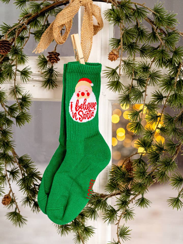 Je crois au PÚre Noël | Enfants | vert émeraude pour la vente par LOONES