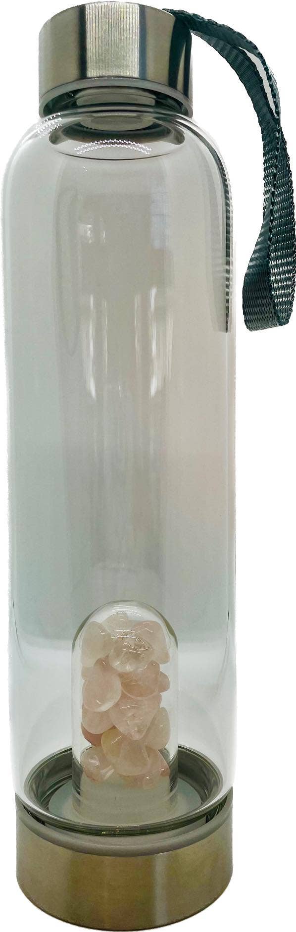 chakra-chic.com - Wholesale Water Bottle - Crystal Elixir Gemstone Water Bottle 16 oz with Carry Strap16