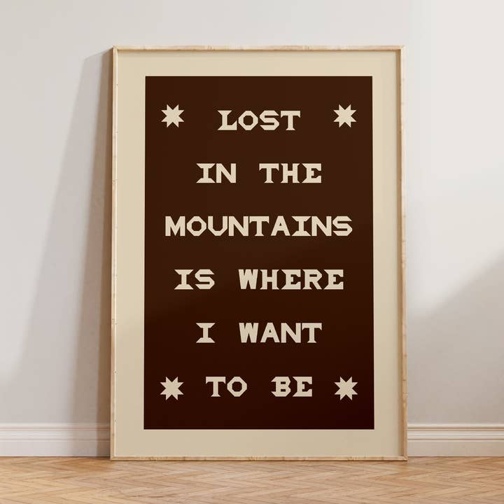 Lost In The Mountains Print for wholesale by Lune Club