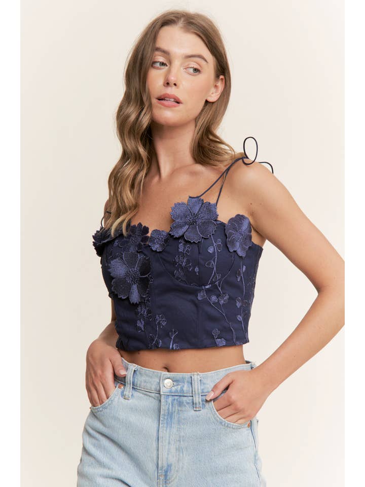 Sweet Generis - Wholesale Tanktop - Dames - Top met 3D bloemenborduursel en corset33