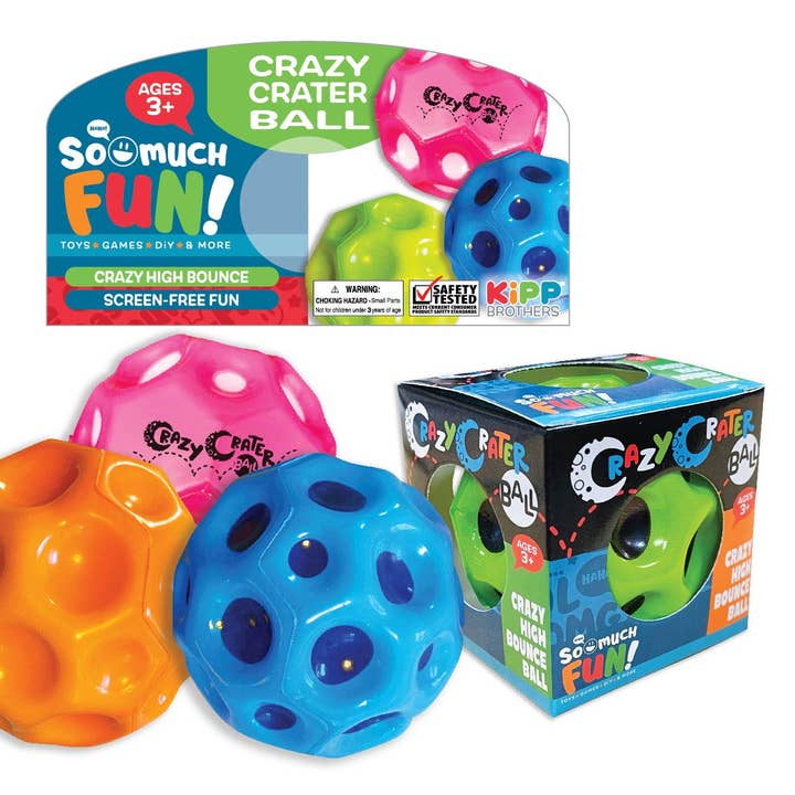 Novelty Brands - Wholesale Classic Toy - Kids - So Much Fun! Crater Bounce Ball Boxed Assortment - 24/Pack