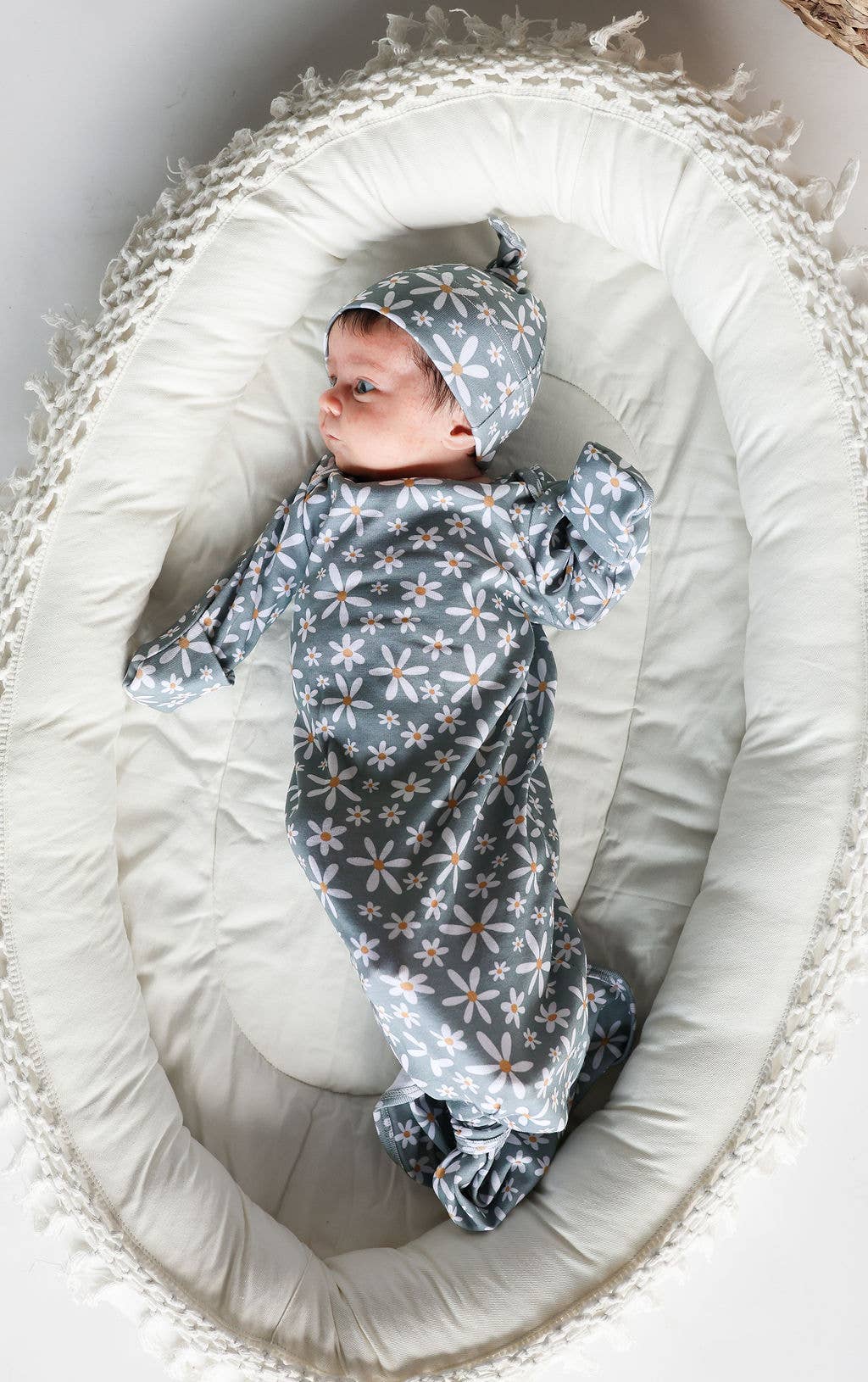 Gaia Baby Goods - Vente Haut et bas de pyjama – enfant - Pyjama pour bébé/tout-petit en coton biologique à imprimé floral marguerites6