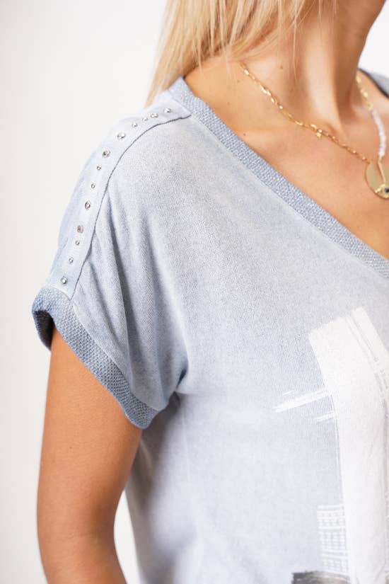 Look Mode Usa - Vendita all'ingrosso Maglietta - Donna - Top donna con stampa a quadri7