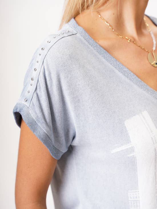 Look Mode Usa - Vendita all'ingrosso Maglietta - Donna - Top donna con stampa a quadri7