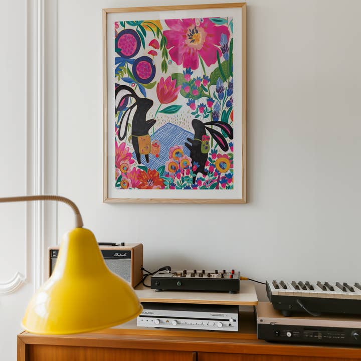 D'un lapin à l'autre Art Print pour la vente par Courtney Kendall Art