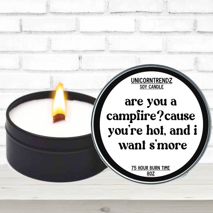 Camping Gifts, Funny Candles, Soy Candles, Cute candles for wholesale by Unicorntrendz