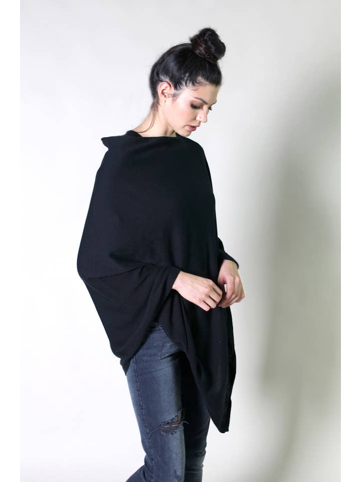 Viverano Organics - Wholesale Poncho - Women's - Women's Eco-Chic Poncho Sweater Knit Pullover (Organic)16