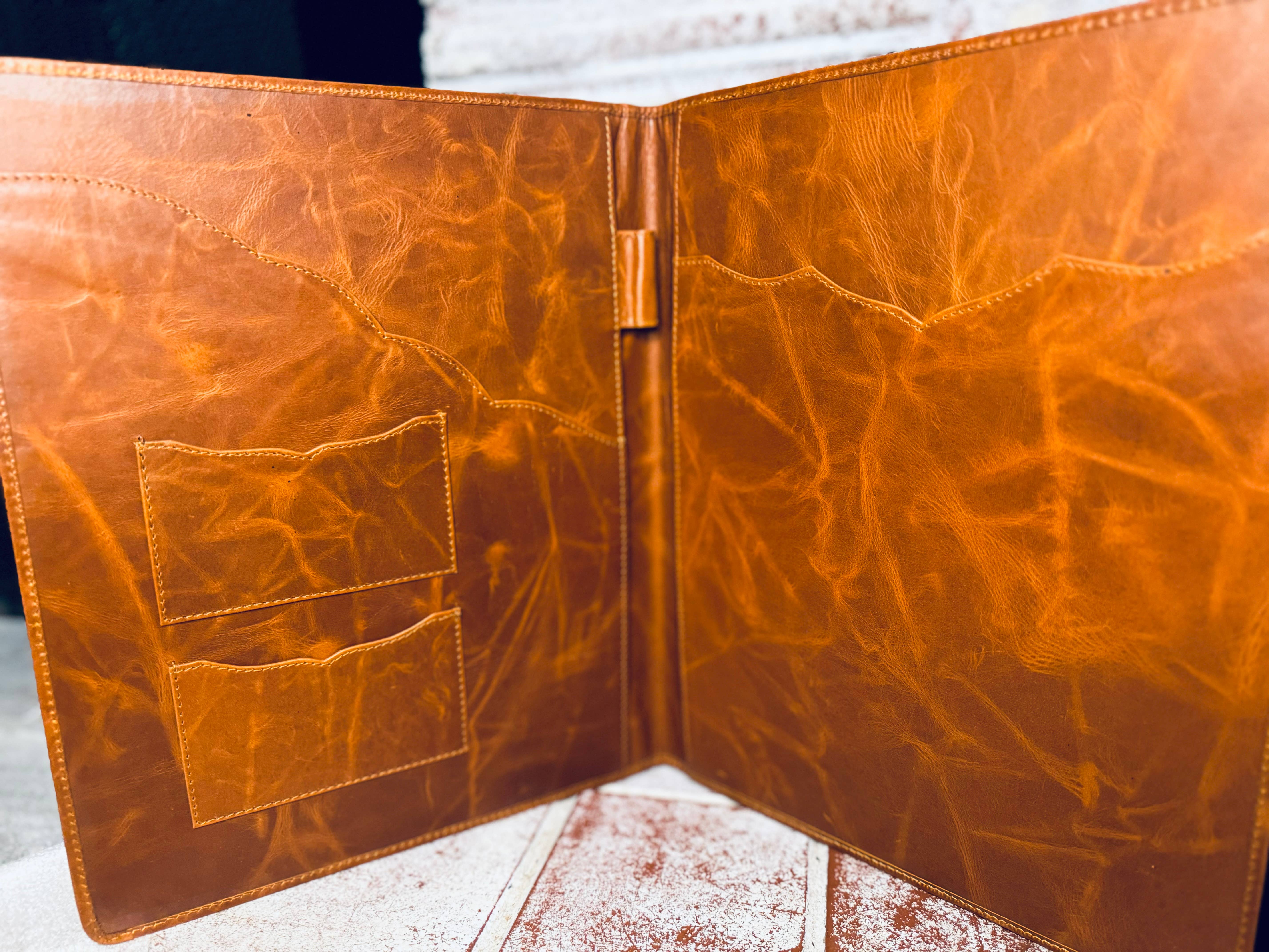 FRINGE & LUXE - Wholesale Folders - cowhide Portfolio6