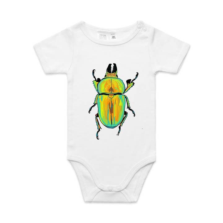 High Tees - Wholesale Bodysuit (Non-Footed) - Baby - Golden Stag Beetle All in One Romper0