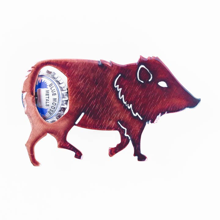 Javelina Magnetic Bottle Opener for wholesale by Blue Moose Metals