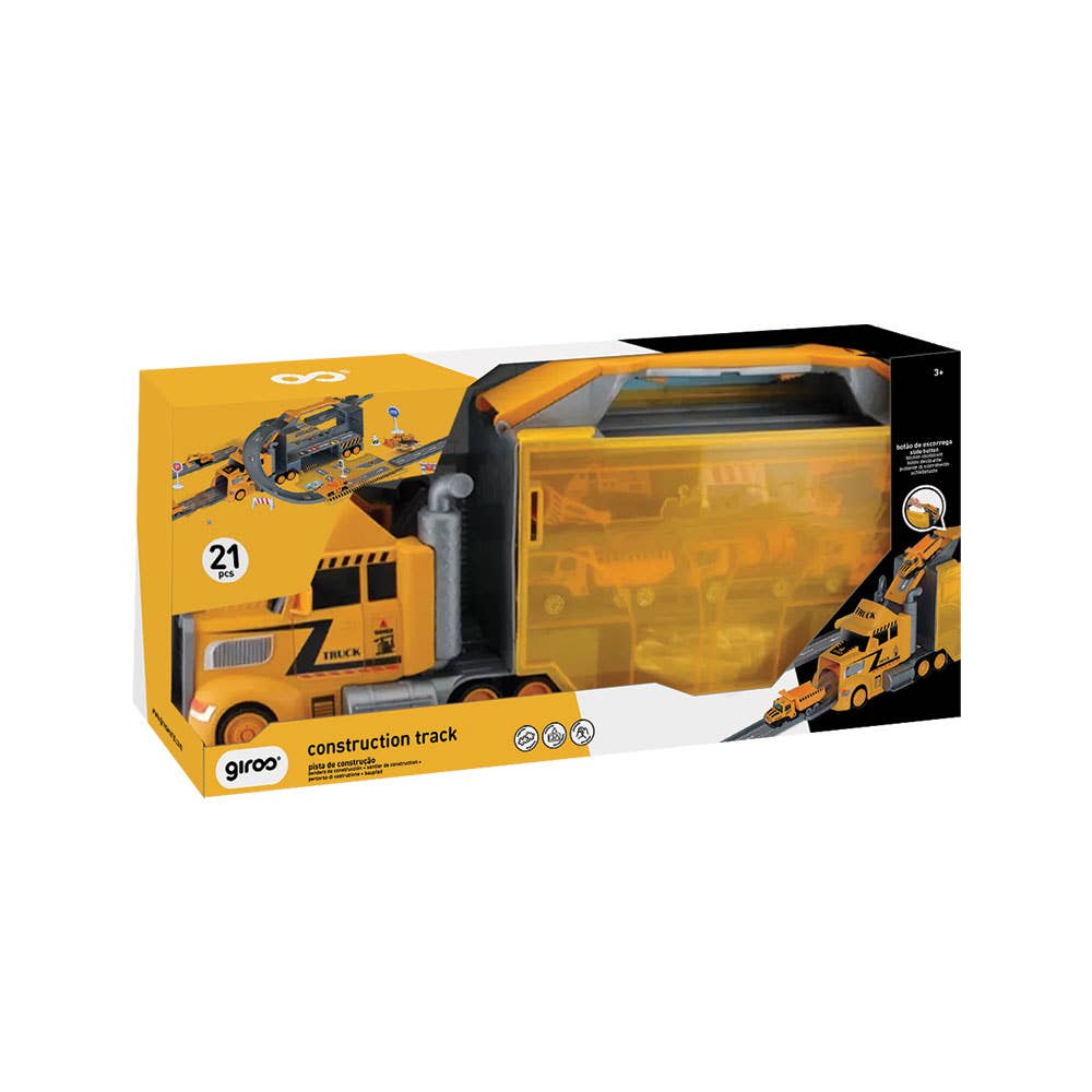 AJ Aguiar - Wholesale Toy Car/Truck - Kids - 2 In 1 Construction Truck And Container With Vehicles And Track2