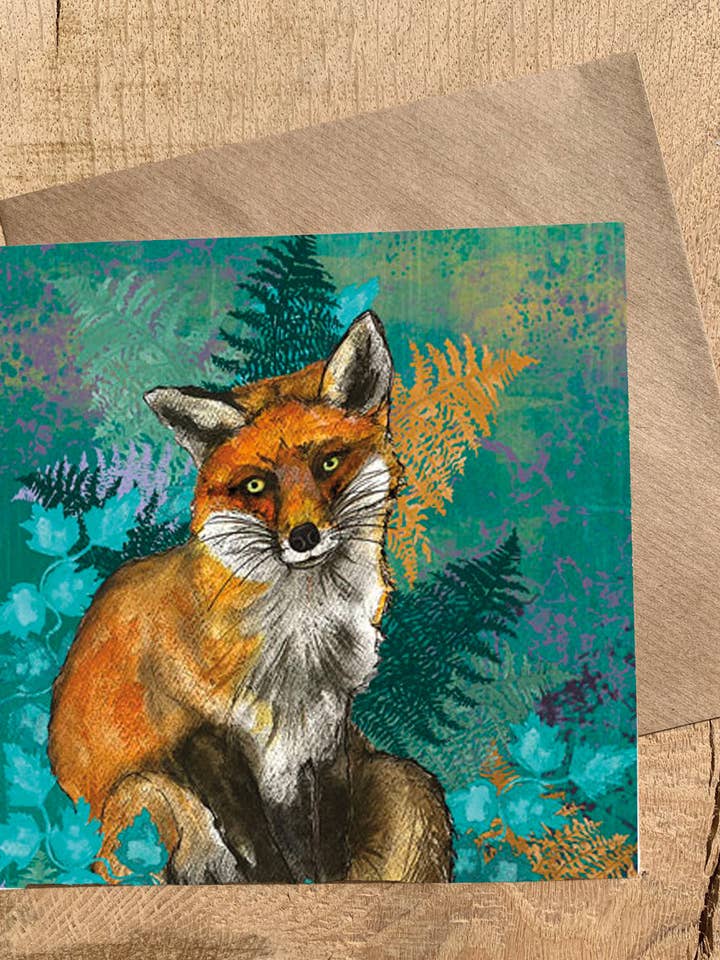 Fox Greeting Card for wholesale by Dollyhotdogs