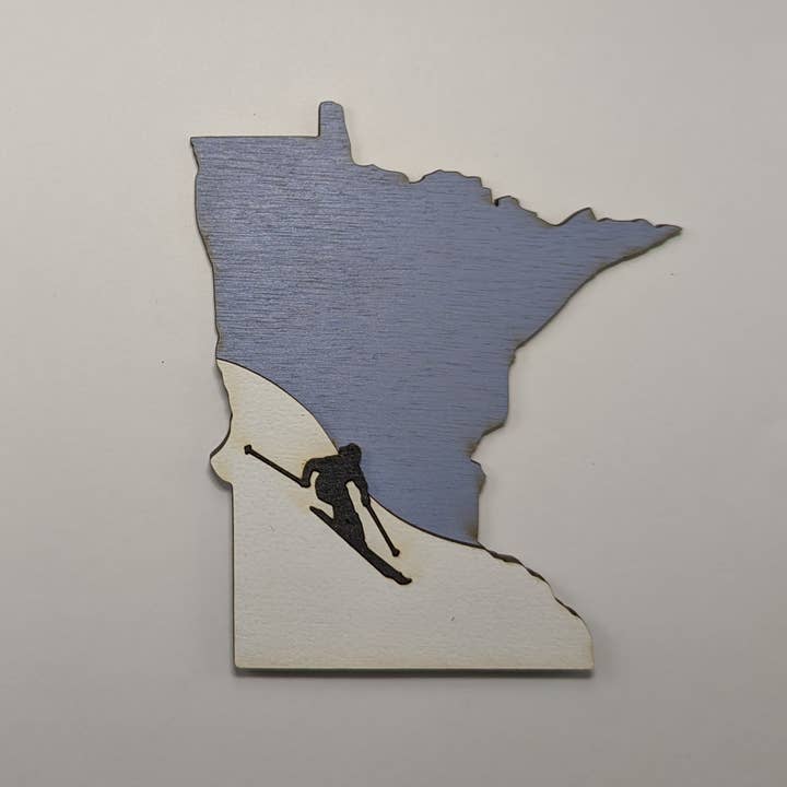 Knit and Nailed - Wholesale Ornament - Minnesota Wood Ornament Art 5" varieties4